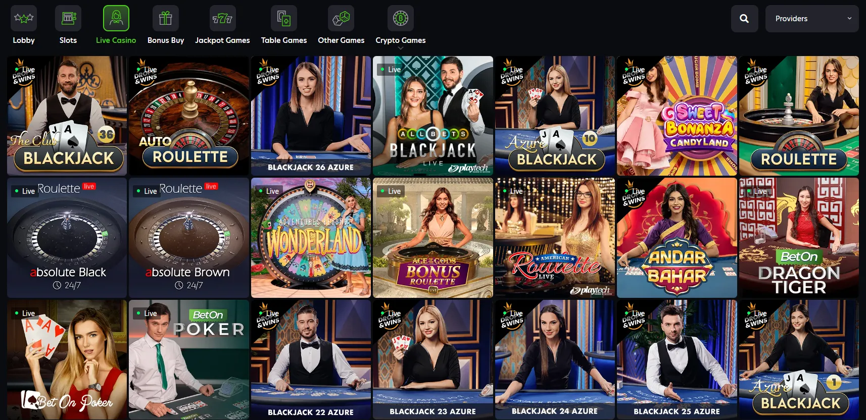 NeoSpin live casino with Evolution live dealers